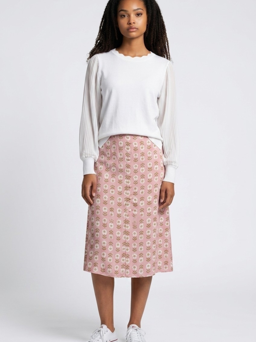 FREE PEOPLE SKIRT& CABLE GAUGE TOP